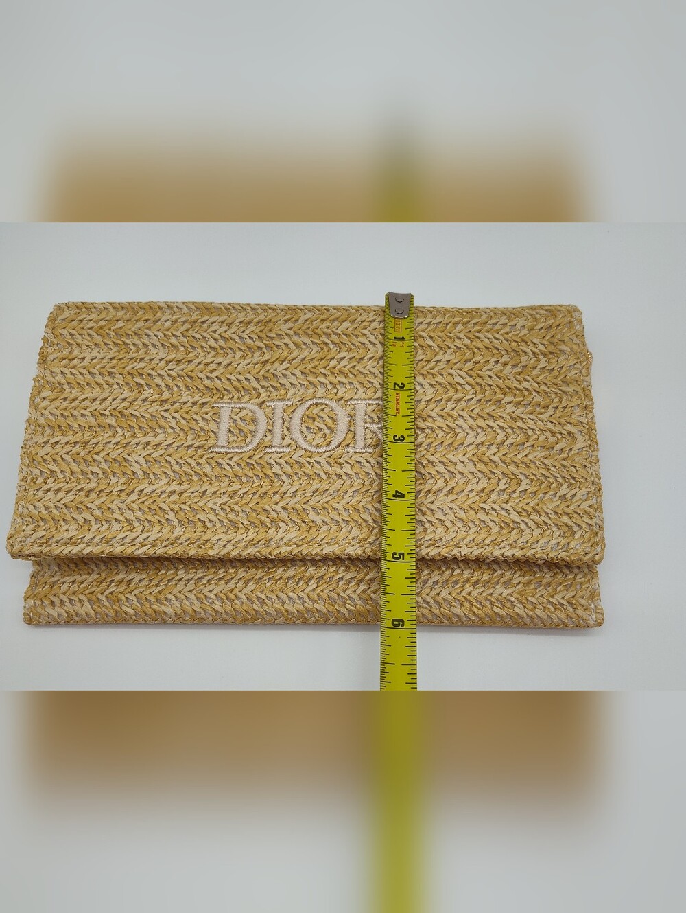 DIOR Beauty Limited Edition Rattan Jute Woven Clutch Chain Bag Natural NIB - Picture 6 of 11